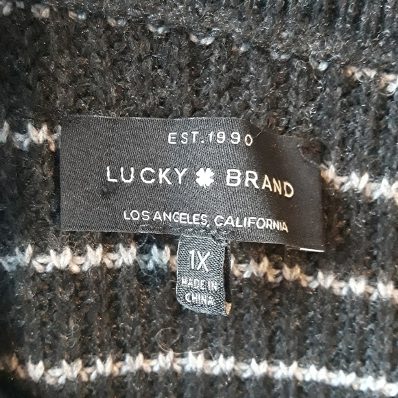 Wool Cashmere Cold Shoulder Striped Sweater Size 1X - Picture 7 of 9